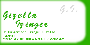 gizella izinger business card